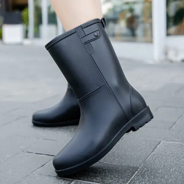 New Fashion Rain Boots for Women Non-slip Waterproof Winter Warm Shoes Outdoor Fishing Work Water Boots Wellies Size 36-42 - Image 7