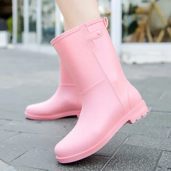 New Fashion Rain Boots for Women Non-slip Waterproof Winter Warm Shoes Outdoor Fishing Work Water Boots Wellies Size 36-42 - Image 8