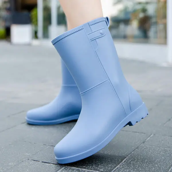 New Fashion Rain Boots for Women Non-slip Waterproof Winter Warm Shoes Outdoor Fishing Work Water Boots Wellies Size 36-42 - Image 9