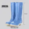 Fashionable High-Tube Women's Rain Boots Fleece-Lined Waterproof Non-Slip PVC Shoes Ideal for Sea Rushing Activities - Image 6