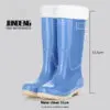 Fashionable High-Tube Women's Rain Boots Fleece-Lined Waterproof Non-Slip PVC Shoes Ideal for Sea Rushing Activities - Image 11