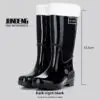 Fashionable High-Tube Women's Rain Boots Fleece-Lined Waterproof Non-Slip PVC Shoes Ideal for Sea Rushing Activities - Image 13