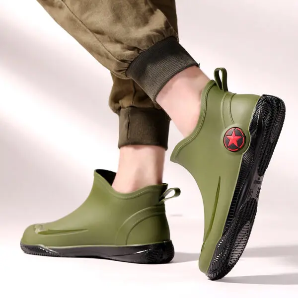 Rubber Boots for Men and Women Outdoor Waterproof Short Rain Boot