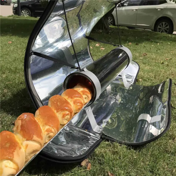 Portable Solar Cooker with Stand Tube, Outdoor Charcoal Barbecues, Camping Emergency Tool, Sunlight , 550 °F (288 °C) Cookware - Image 3