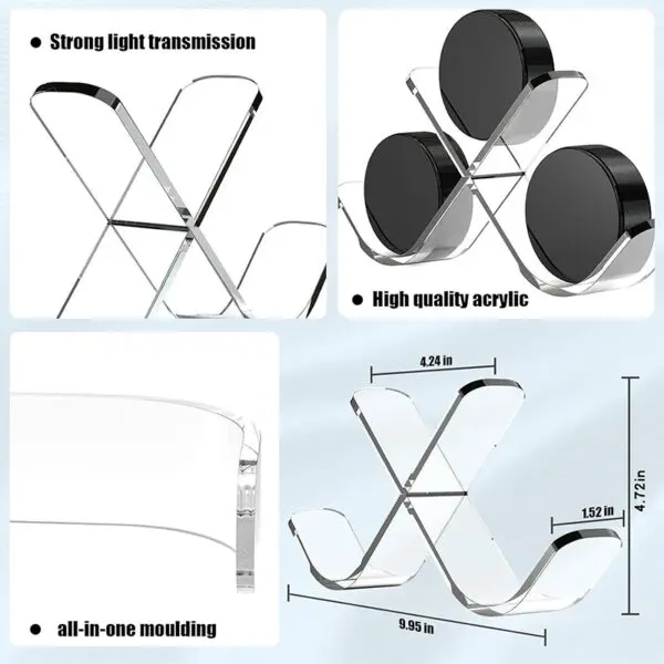 Clear Hockey Puck Display Case Acrylic Hockey Puck Display Stand Sports For 3 Pucks Hockey Puck Holder Storage Decoration Gift - Image 4