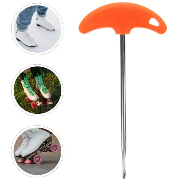 Shoe Lace Tightner Stainless Steel Plastic Hockey Skate Tightener Portable Pullers Ice Roller Tool for Ice-Skates Figure-Skates - Image 4