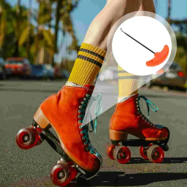 Shoe Lace Tightner Stainless Steel Plastic Hockey Skate Tightener Portable Pullers Ice Roller Tool for Ice-Skates Figure-Skates - Image 5