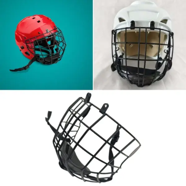Full Face Protective Cage for Ice Hockey Helmets with Comfortable Chin Cup, Large Ice Hockey Helmets Full Face Mask Cage - Image 4