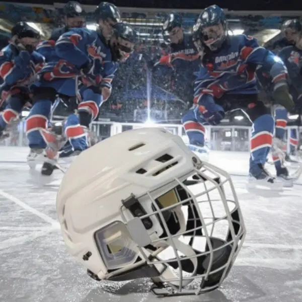 Factory Custom Carbon Fiber Modular Roller Skating Hockey Helmet Dryland Ice Hockey Mask Sports Protective Gear - Image 2
