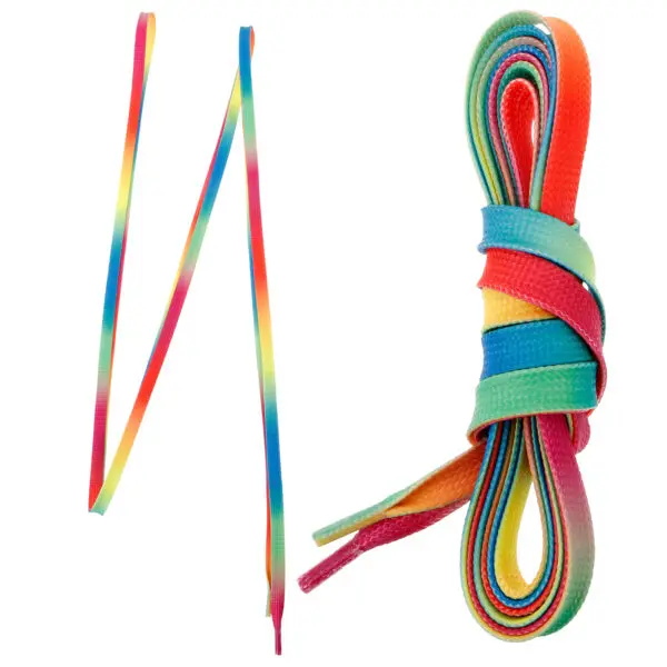 Hockey Skate Laces Pair Rainbow Color Ice Hockey Roller Blad-E Skates Laces Waxed Shoe Lace Shoes Boots Figure Skates - Image 2