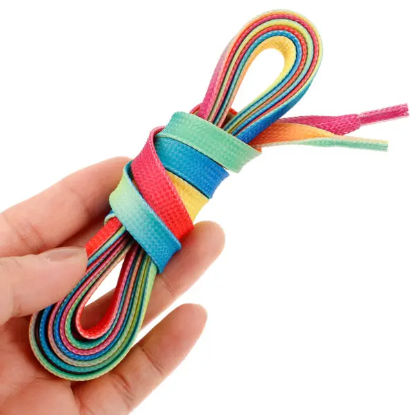 Hockey Skate Laces Pair Rainbow Color Ice Hockey Roller Blad-E Skates Laces Waxed Shoe Lace Shoes Boots Figure Skates - Image 4