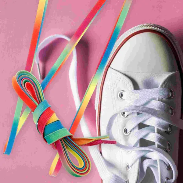 Hockey Skate Laces Pair Rainbow Color Ice Hockey Roller Blad-E Skates Laces Waxed Shoe Lace Shoes Boots Figure Skates - Image 5