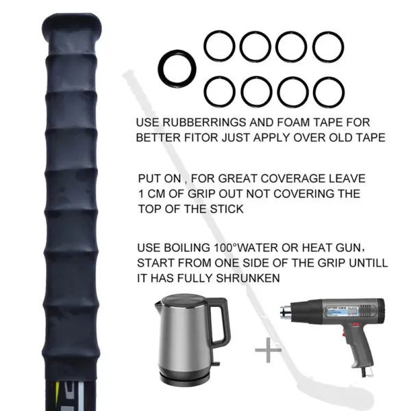 Ice Hockey Grip Tape Hockey Stick Grip Heat Shrinkable Sleeve Hockey Stick Tape Hockey Gear Accessories - Image 4