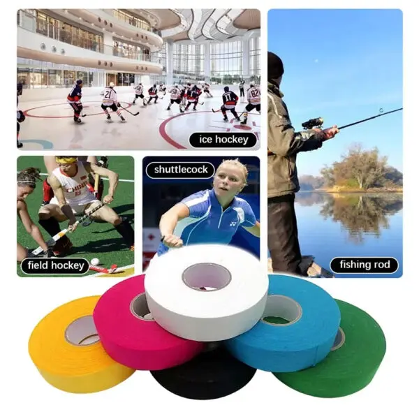 Ice Hockey Tape Non-slip Hockey Sticks Tapes Sports Field Hockey Self-Adhesive Wear-resistant Badminton Grip Cloth Tape Tennis - Image 5