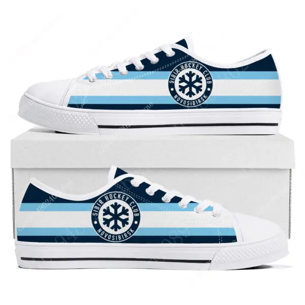 ХК Сибирь Hockey Club Sibir Novosibirsk Oblast Hockey Sneakers Low Top Shoes Men Women Teenager Canvas Sneaker Custom Made Shoes
