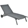 GOFLAME Garden Sun Lounger with Wheels 6 Positions Adjustable Chaise Lounge Deck Sunbed - Image 3
