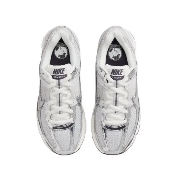 Nike Air Zoom Vomero 5 Women Men Running Shoes Metallic Silver Grey White Black Casual Walking Sports Shoe Trainers Sneakers - Image 4