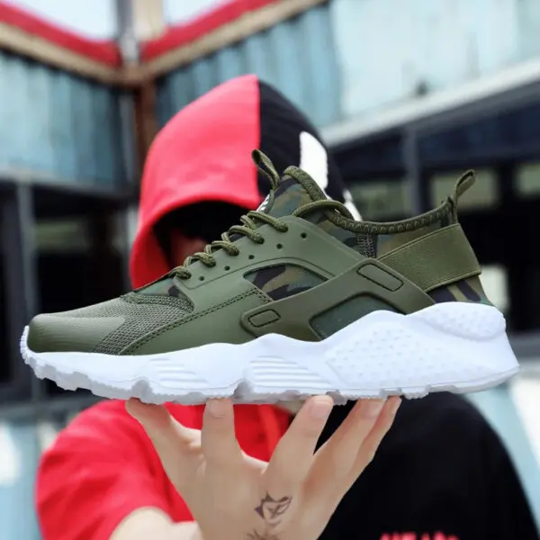 Mens Sports Shoes Unisex Platform Non-slip Sneakers Green Brand Ultra-light Mesh Casual Shoes for Men Breathable Tennis Trainers - Image 3