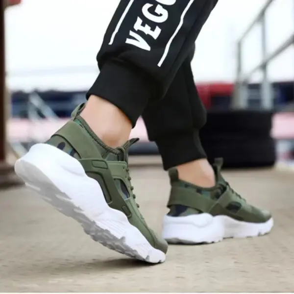 Mens Sports Shoes Unisex Platform Non-slip Sneakers Green Brand Ultra-light Mesh Casual Shoes for Men Breathable Tennis Trainers - Image 4