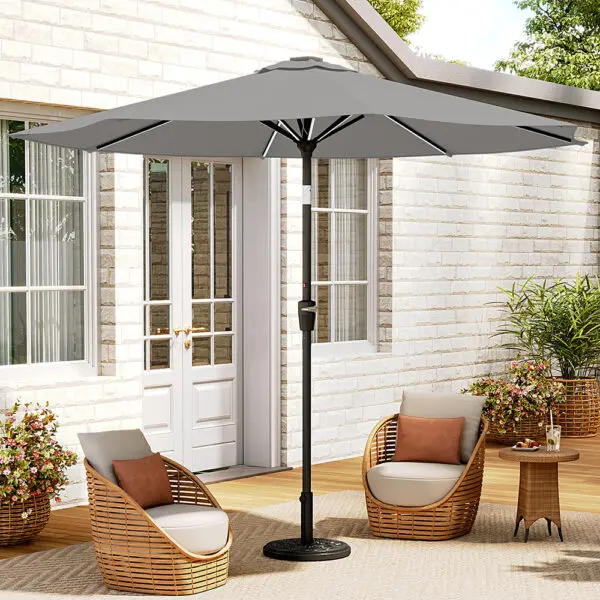 BreeinsLarge Solar Powered LED Patio Umbrella for Outdoor Garden Patio - Image 2