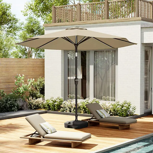 BreeinsLarge Solar Powered LED Patio Umbrella for Outdoor Garden Patio - Image 5