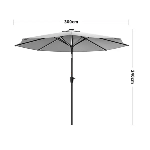 BreeinsLarge Solar Powered LED Patio Umbrella for Outdoor Garden Patio - Image 8