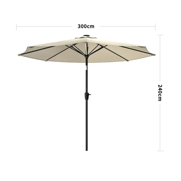 BreeinsLarge Solar Powered LED Patio Umbrella for Outdoor Garden Patio - Image 9
