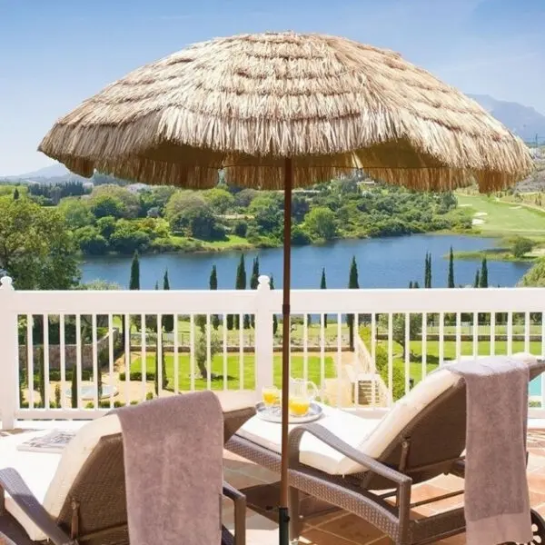 Beach Straw Umbrella Large Outdoor Sunshade Folding Sun Leisure Thatch Scenic Area Pastoral