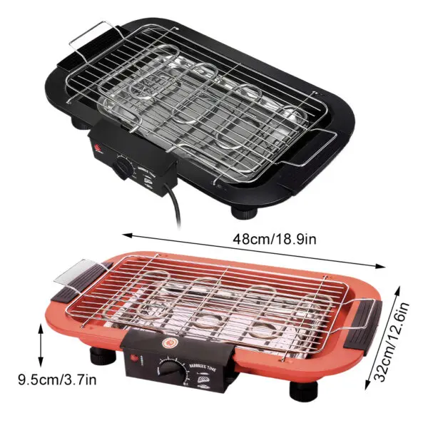 Electric Indoor BBQ Pan Efficient Electric Grill Smokeless Cooking Versatile Options Durable And Reliable Smokeless Indoor - Image 6