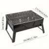Portable BBQ Charcoal Grill Stainless Steel Small Mini BBQ Tool Kit Outdoor Cooking Camping Picnic Beach barbecue, Folding Gril - Image 7