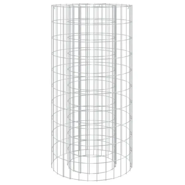50cm Galvanized Iron Gabion Fire Pit - Stylish Outdoor Fire Pit for Garden & Patio - Image 2