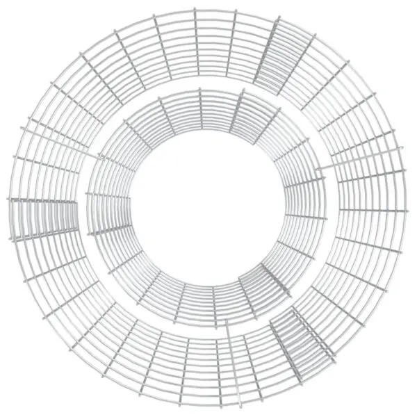 50cm Galvanized Iron Gabion Fire Pit - Stylish Outdoor Fire Pit for Garden & Patio - Image 3
