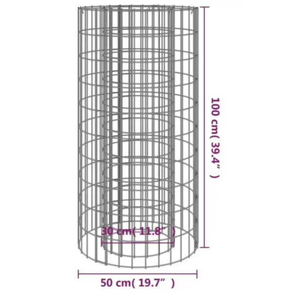 50cm Galvanized Iron Gabion Fire Pit - Stylish Outdoor Fire Pit for Garden & Patio - Image 5