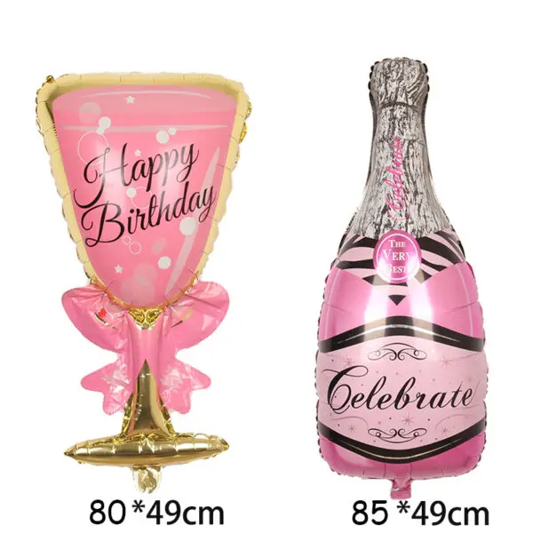 New Year Style Large Foil Balloons Whisky Beer Champagne Adult Wedding Birthday Party Wedding Balloon Decorations Photo props - Image 26