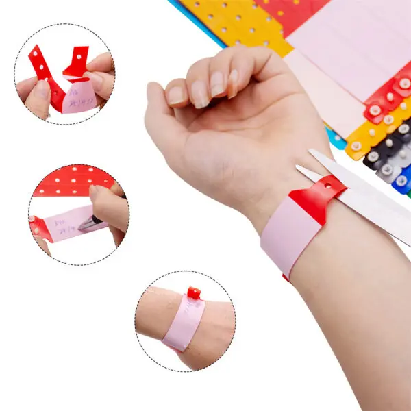 100pcs Writable Soft PVC Festival Bracelets Medical Bracelet Wrist Strap with Handwritten Information Waterproof - Image 4