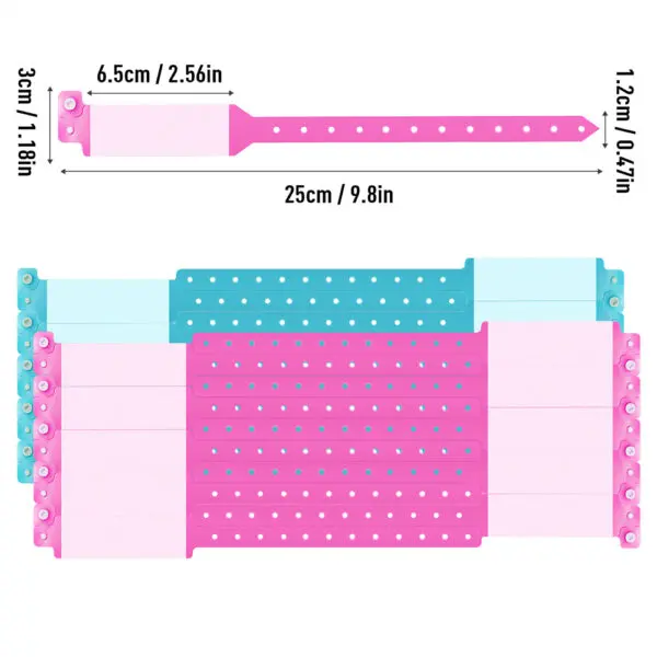 100pcs Writable Soft PVC Festival Bracelets Medical Bracelet Wrist Strap with Handwritten Information Waterproof - Image 5