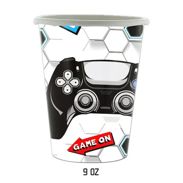 Video Game Birthday Decoration Tableware Cups Napkin Plates Tablecloth Gamepad Balloons For Kids Video Game Theme Party Supplies - Image 9