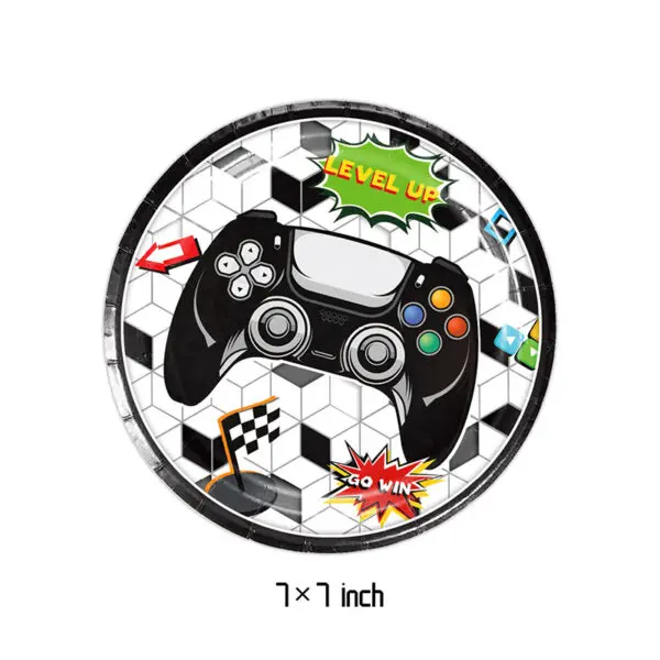 Video Game Birthday Decoration Tableware Cups Napkin Plates Tablecloth Gamepad Balloons For Kids Video Game Theme Party Supplies - Image 10