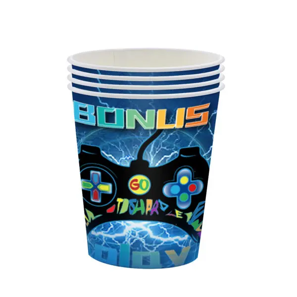 Video Game Birthday Decoration Tableware Cups Napkin Plates Tablecloth Gamepad Balloons For Kids Video Game Theme Party Supplies - Image 18