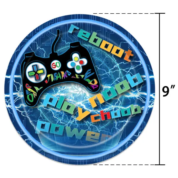 Video Game Birthday Decoration Tableware Cups Napkin Plates Tablecloth Gamepad Balloons For Kids Video Game Theme Party Supplies - Image 20