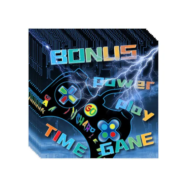 Video Game Birthday Decoration Tableware Cups Napkin Plates Tablecloth Gamepad Balloons For Kids Video Game Theme Party Supplies - Image 21