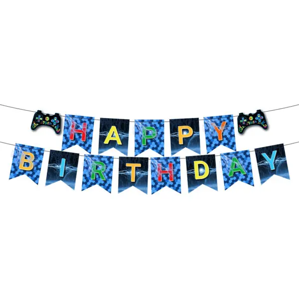 Video Game Birthday Decoration Tableware Cups Napkin Plates Tablecloth Gamepad Balloons For Kids Video Game Theme Party Supplies - Image 29