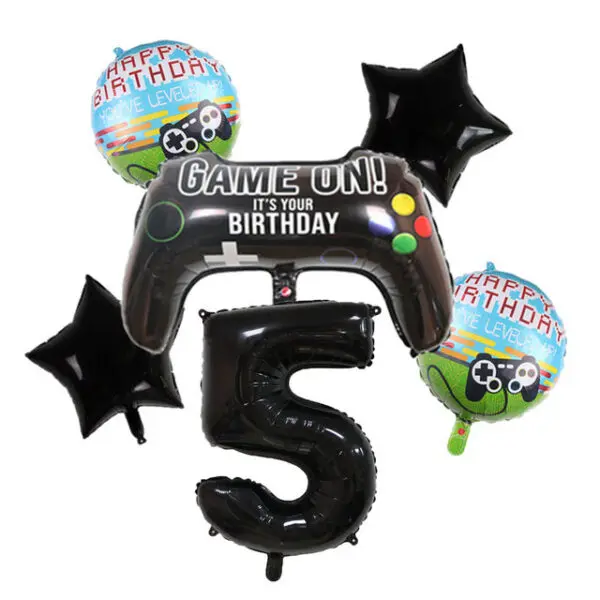Video Game Birthday Decoration Tableware Cups Napkin Plates Tablecloth Gamepad Balloons For Kids Video Game Theme Party Supplies - Image 35