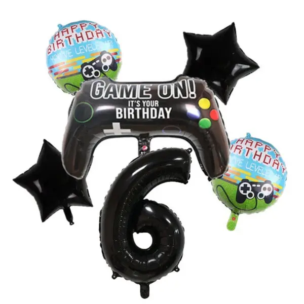 Video Game Birthday Decoration Tableware Cups Napkin Plates Tablecloth Gamepad Balloons For Kids Video Game Theme Party Supplies - Image 36