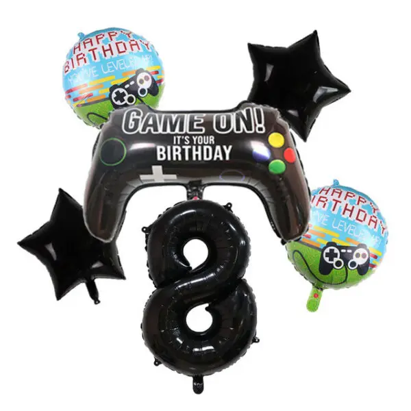 Video Game Birthday Decoration Tableware Cups Napkin Plates Tablecloth Gamepad Balloons For Kids Video Game Theme Party Supplies - Image 38