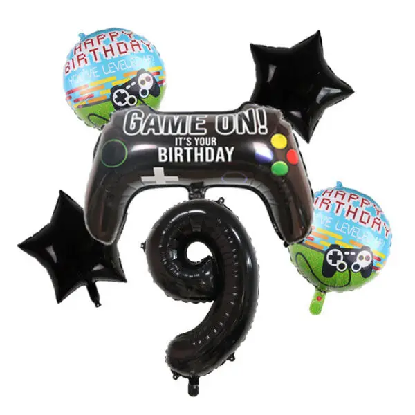 Video Game Birthday Decoration Tableware Cups Napkin Plates Tablecloth Gamepad Balloons For Kids Video Game Theme Party Supplies - Image 39