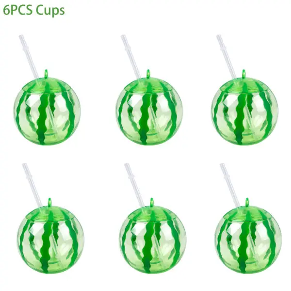 6/10pcs Hawaiian Summer Pineapple Coconut Drinking Cups Strawberry Shaped Juice Drink Cups for Birthday Wedding Beach Pool Party - Image 15