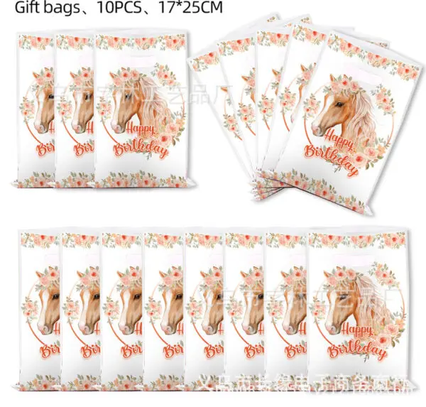 Horse Racing Themed Birthday Party Disposable Tableware Cup Plate Napkin Horse Decoration Balloon Backdrop Banner Party Supplies - Image 21