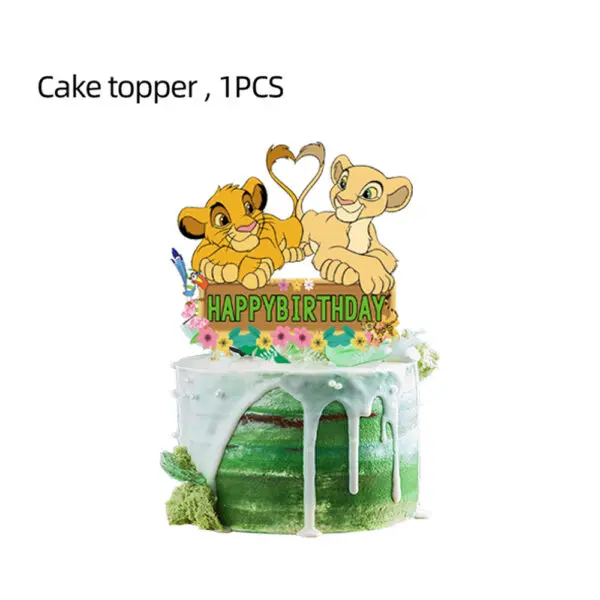 Lion King Birthday Decoration Tableware Balloons Banner Kit Disney Simba Theme Party Deco Cups Plates Tablecloth Boy Supplies - Image 7