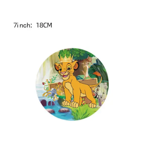 Lion King Birthday Decoration Tableware Balloons Banner Kit Disney Simba Theme Party Deco Cups Plates Tablecloth Boy Supplies - Image 9